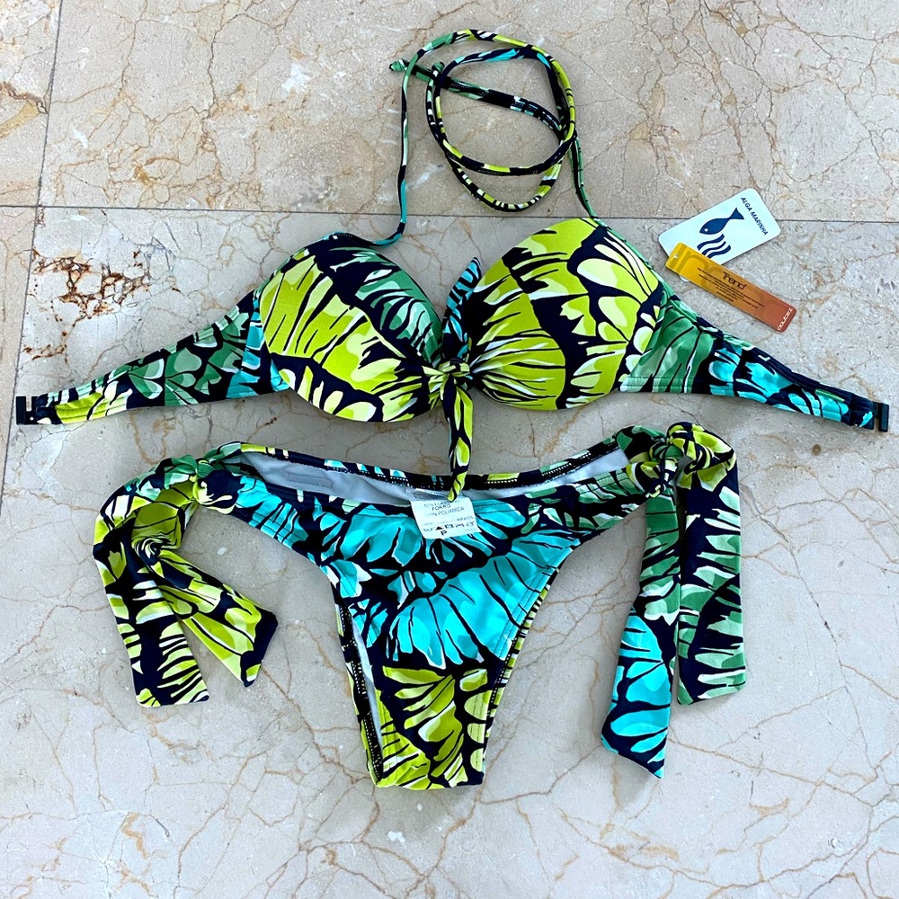 NEW Floral Tropical Swimsuit Bikini Set from Brazil